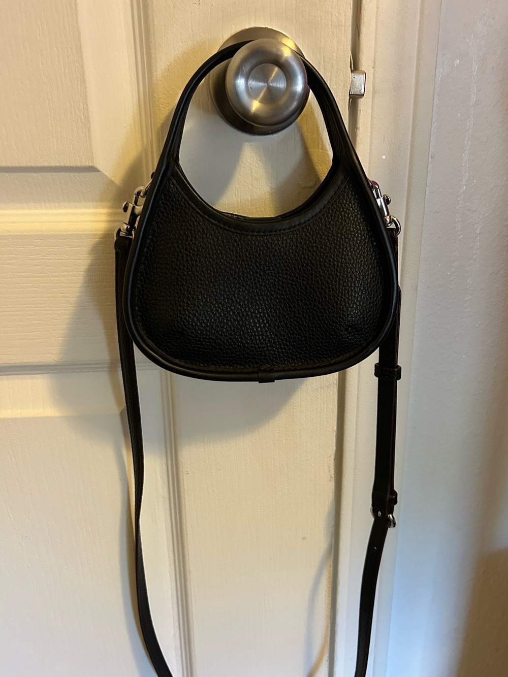Coachtopia Mini Black Leather Crossbody Handbag